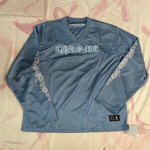 Chrome Hearts Stadium Mesh Warm Up Jersey Blue Sz L
